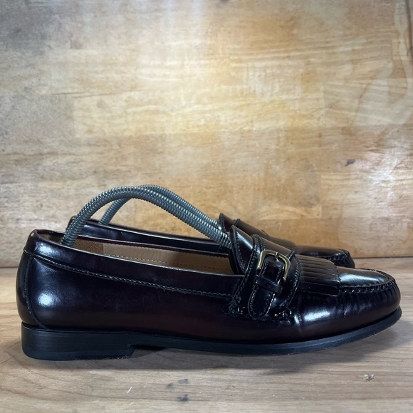 Cole Haan Other - Cole Haan City Mens Sz 9.5 (D) Kiltie Monk Strap Loafers Shoes Cordovan Burgundy